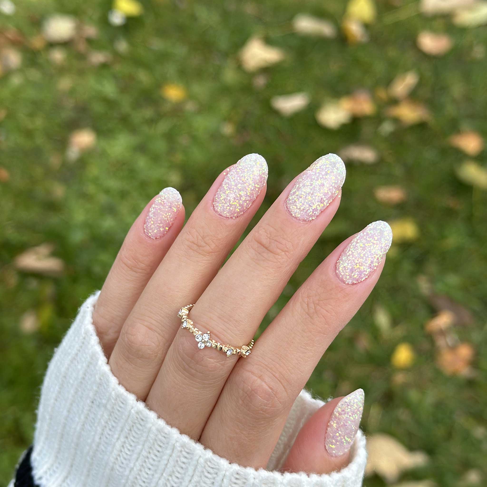 White Glitter Nails White Sparkly Nails Clear Sparkle Nail Powder