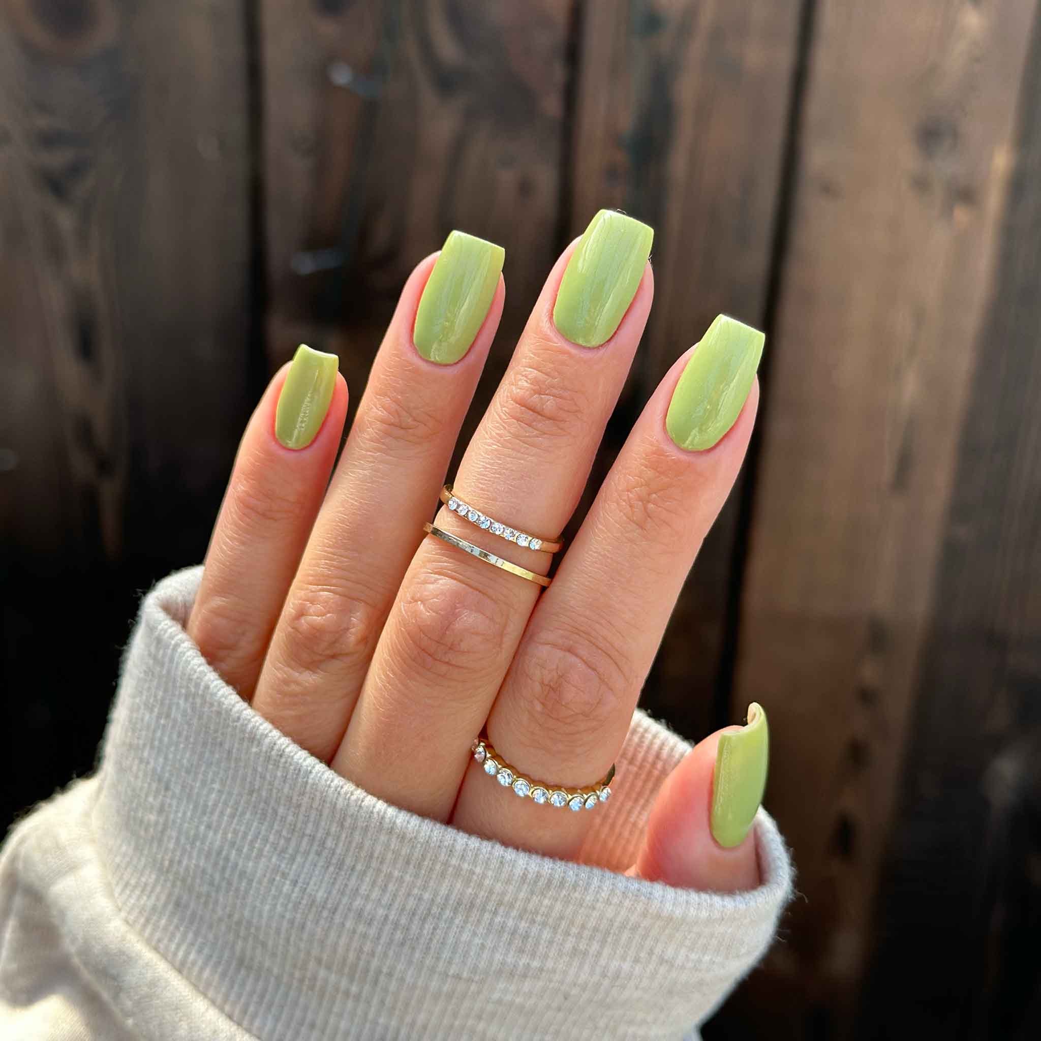Sage Green Pastel Nails That Glow