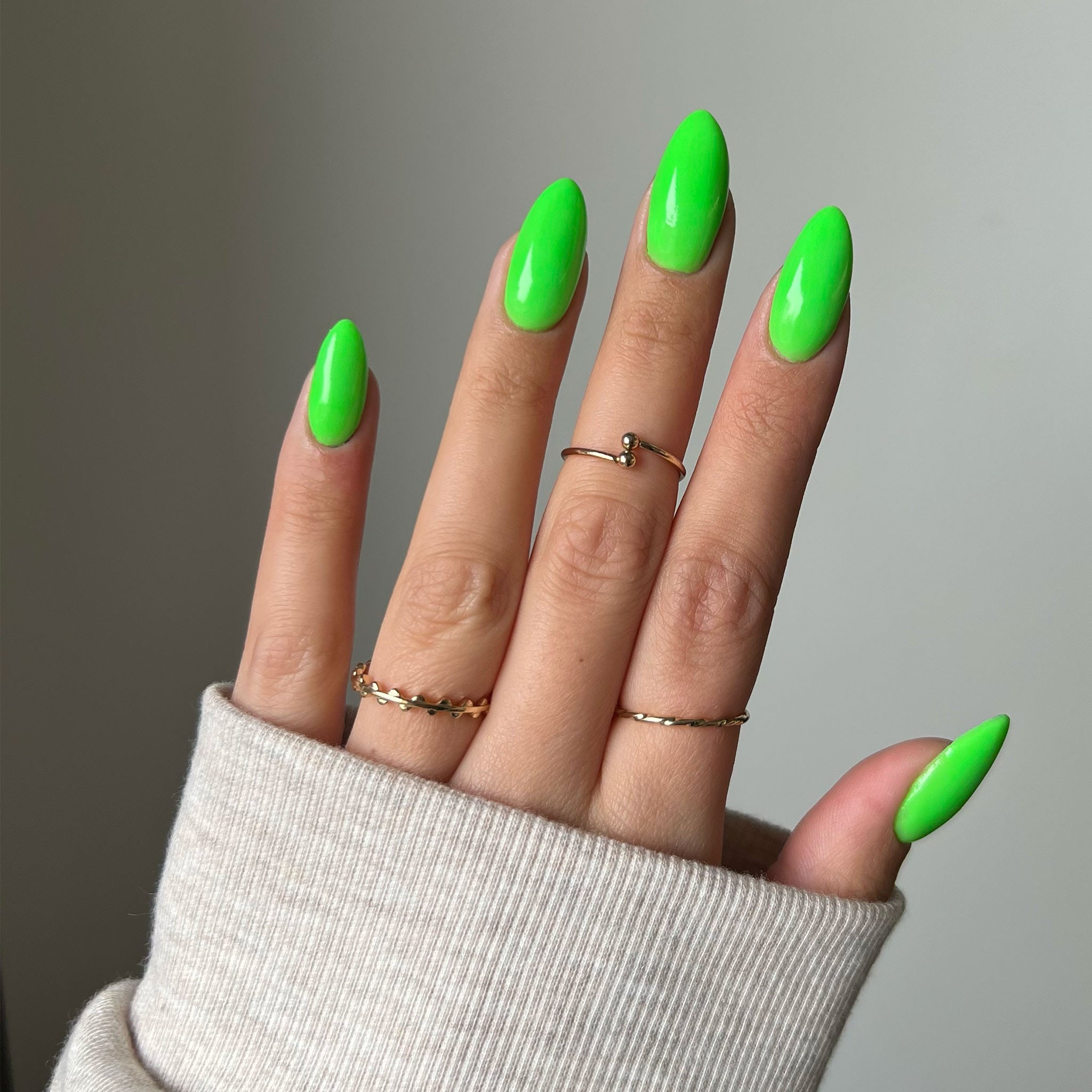 Eco-Friendly Neon Green Nails